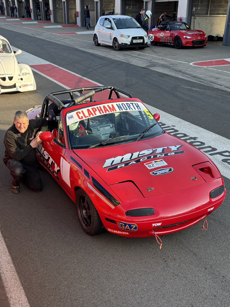 Luke in car waiting in pitlane